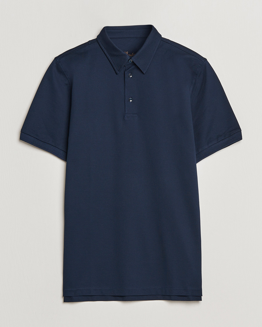 Men |  | Stenströms | Cotton Polo Shirt Navy