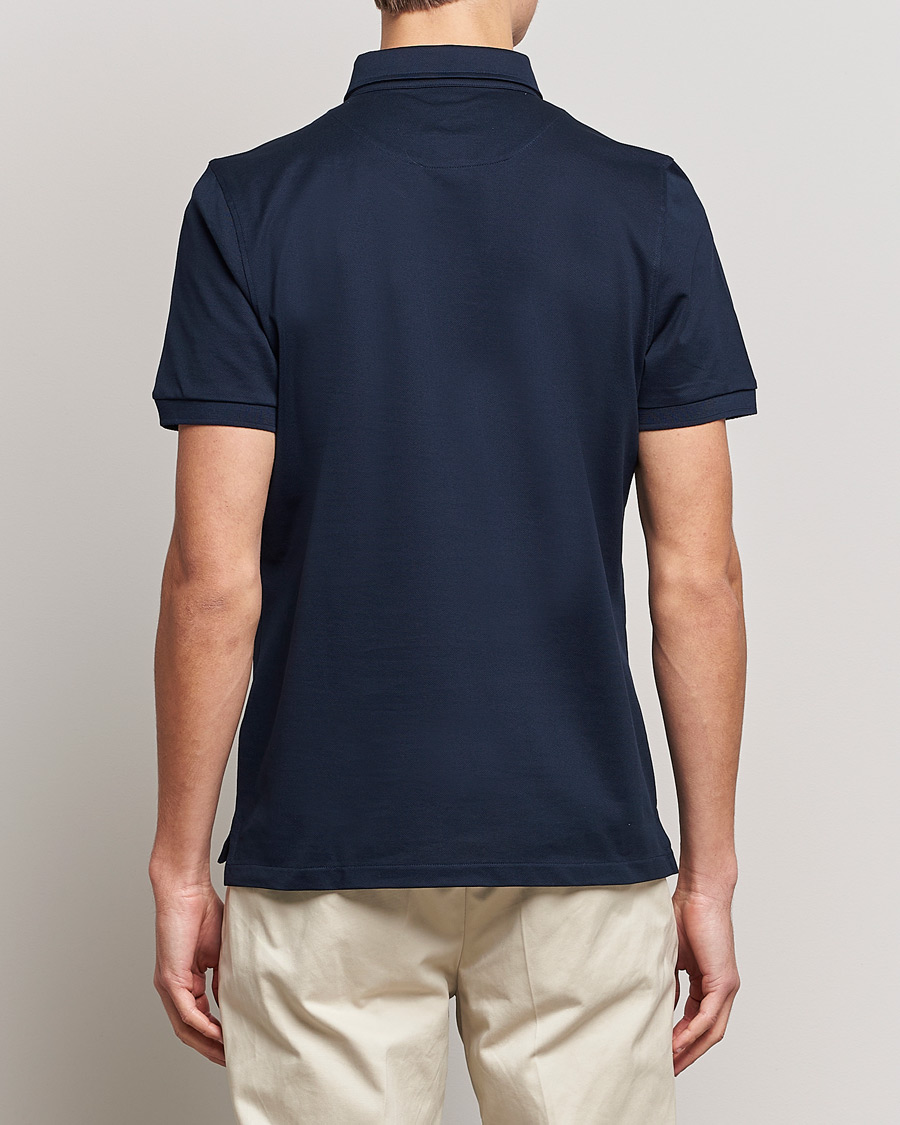 Men | Polo Shirts | Stenströms | Cotton Polo Shirt Navy