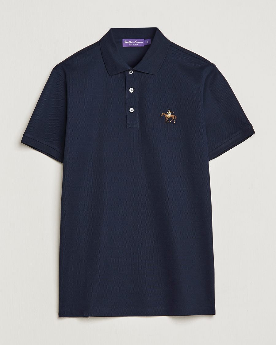 Men | Polo Shirts | Ralph Lauren Purple Label | Mercerized Cotton Polo Chairman Navy