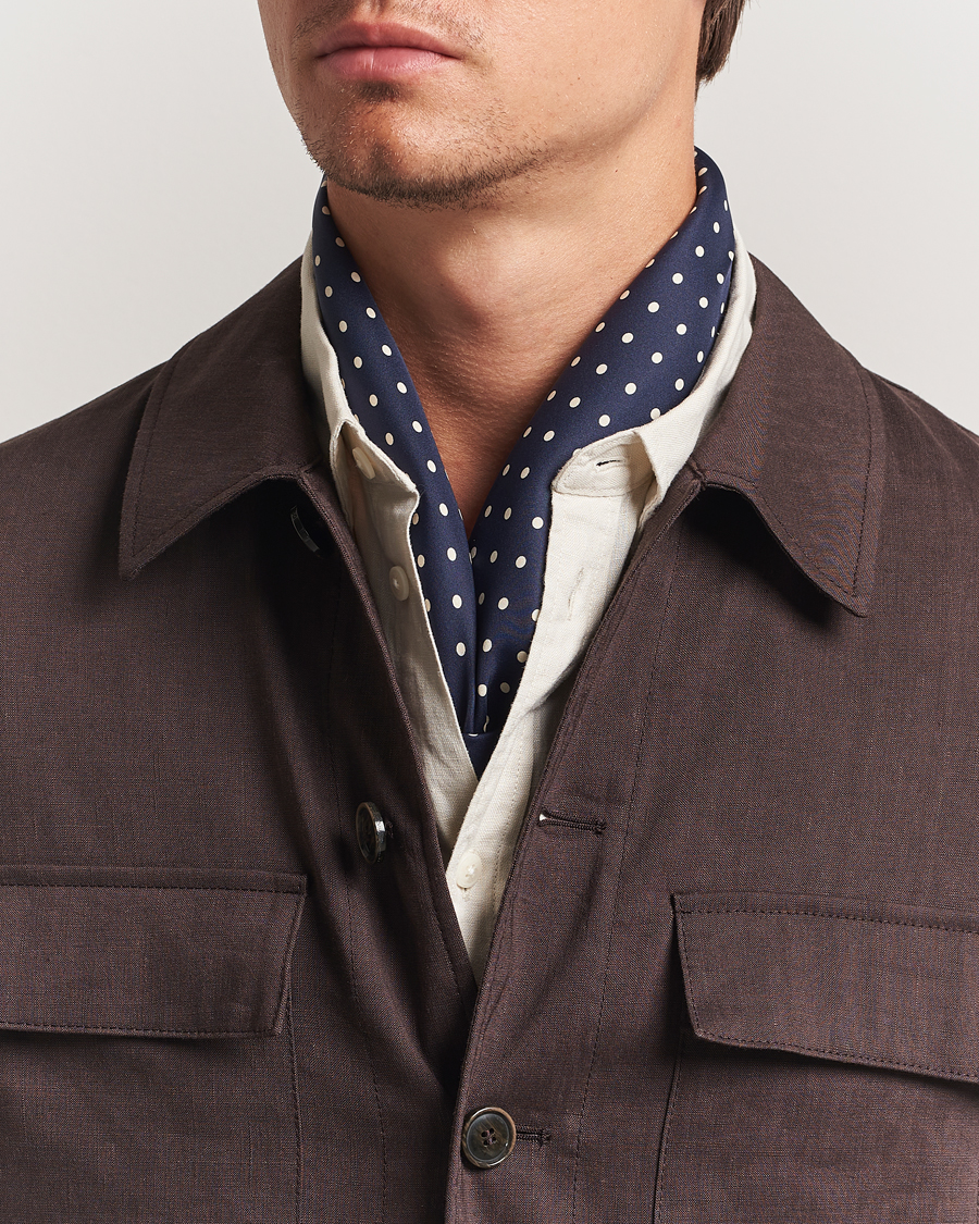 Ralph Lauren Purple Label ドット シルク スカーフ Ralph Lauren - Ralph Lauren Purple Label ラルフローレン パープル
