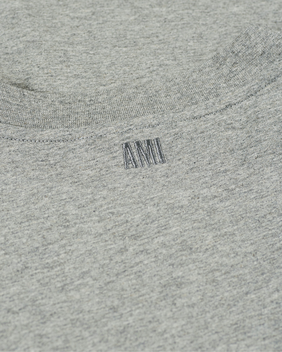 Men | T-Shirts | AMI | Heart Short Sleeve Tee Heather Grey