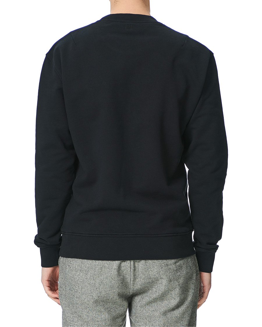 Men | Sweaters & Knitwear | AMI | Heart Logo Sweatshirt Black