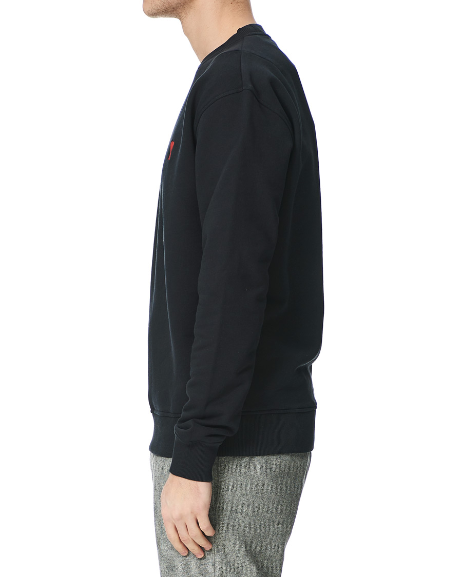 Men | Sweaters & Knitwear | AMI | Heart Logo Sweatshirt Black