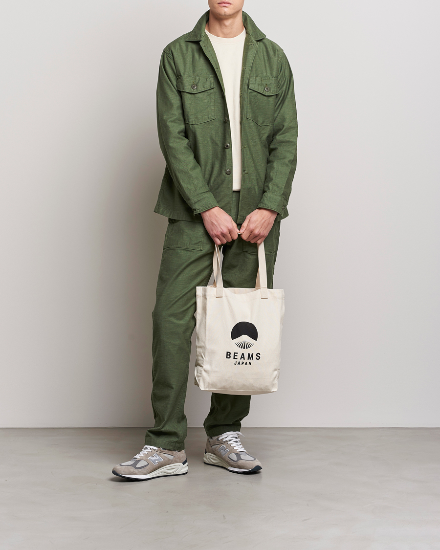 Men | Shirts | orSlow | Cotton Sateen US Army Overshirt Green