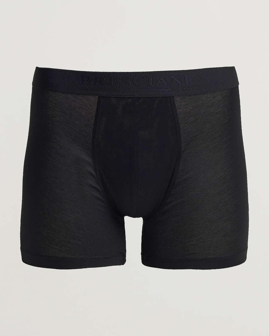 Men | Underwear & Socks | Bresciani | Cotton Boxer Trunk Black