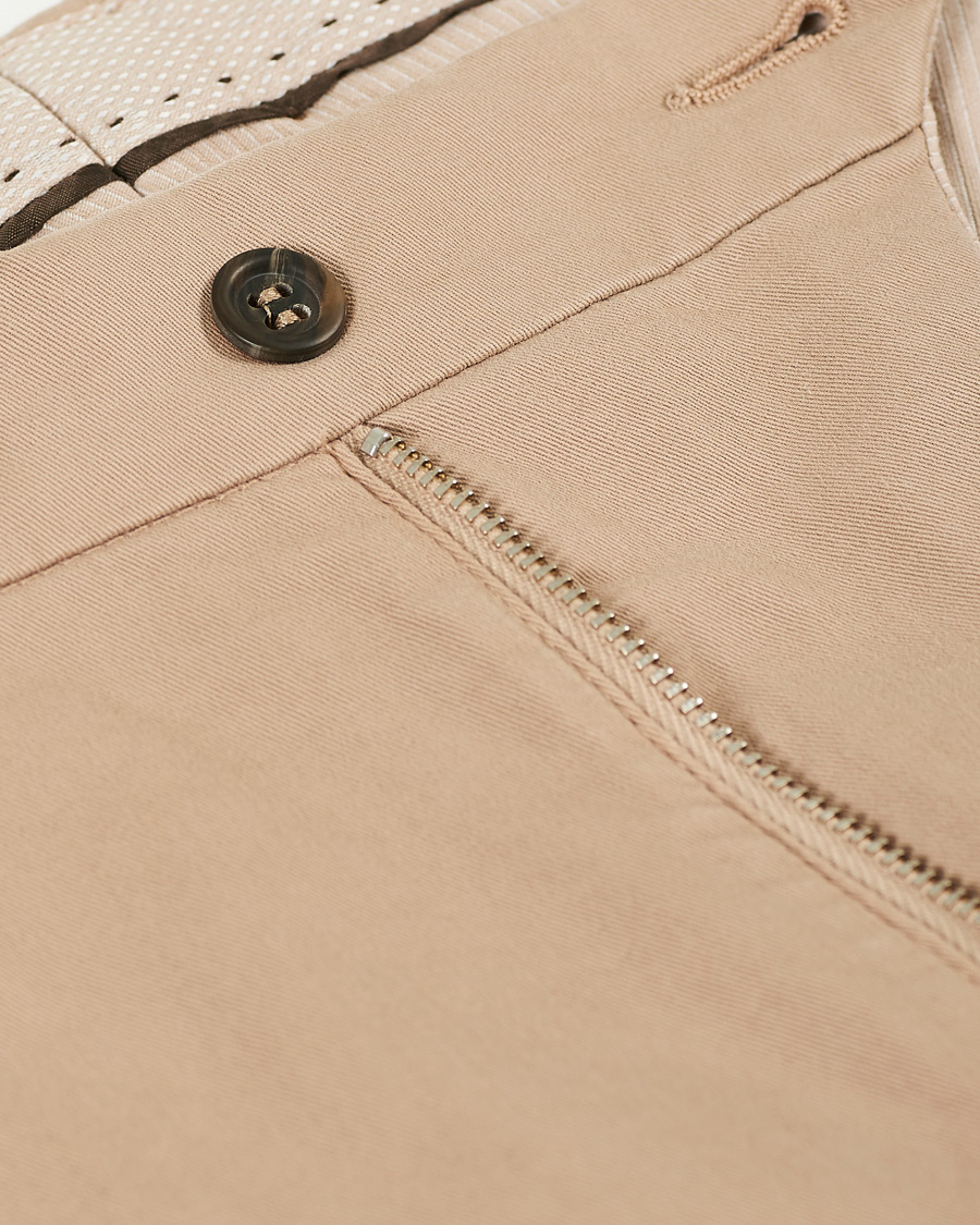 Men | Trousers | Canali | Cotton Stretch Chinos Beige