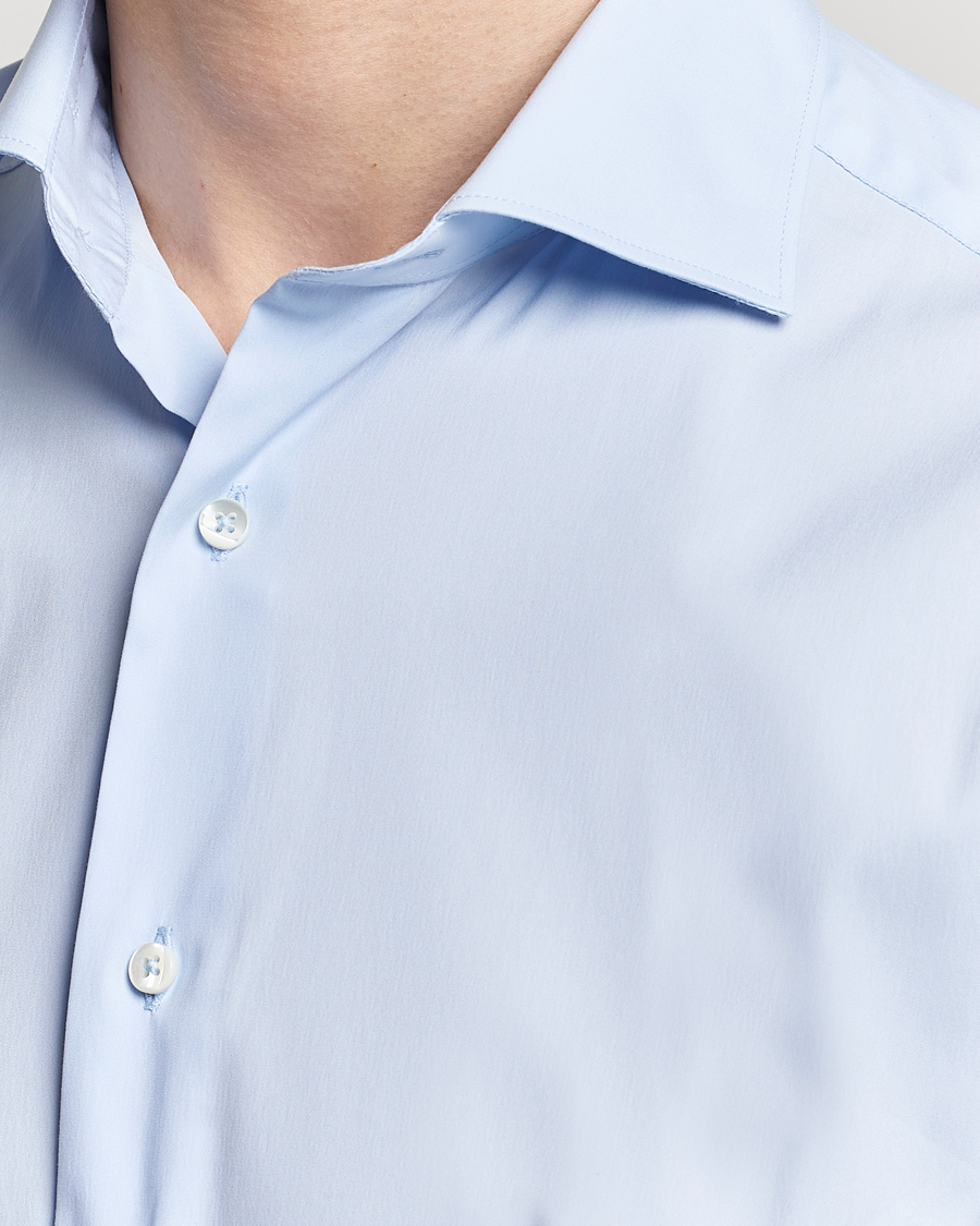 Men | Shirts | Canali | Slim Fit Cotton/Stretch Shirt Light Blue