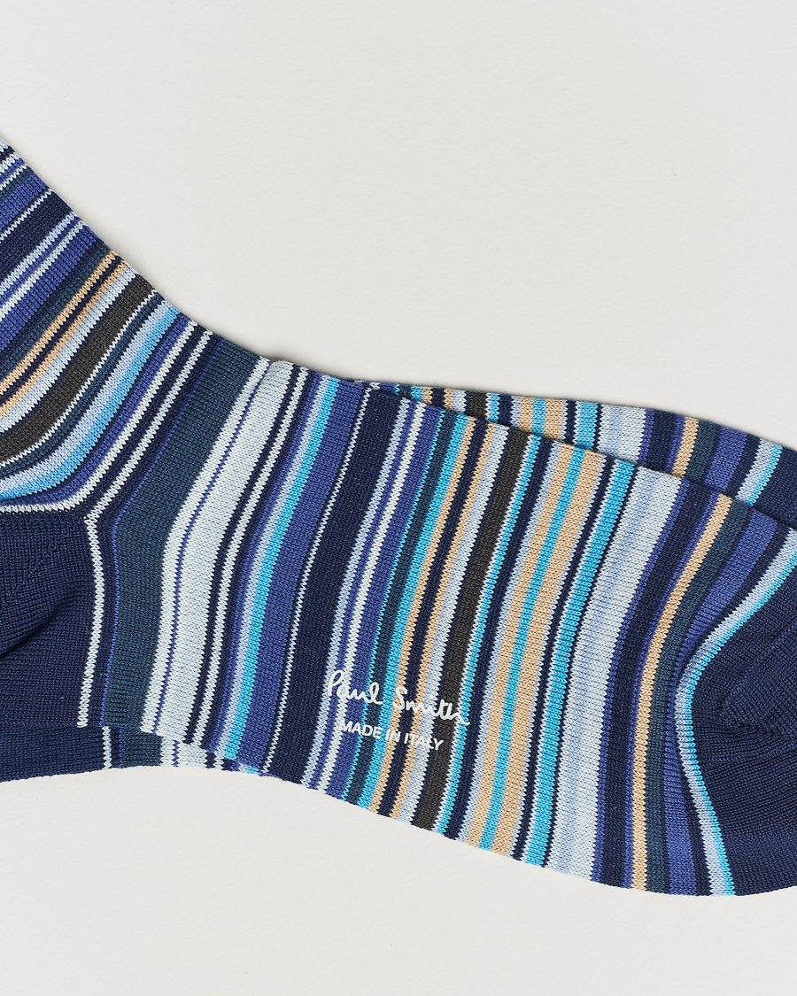 Men | Underwear & Socks | Paul Smith | Mulitstripe Socks Navy