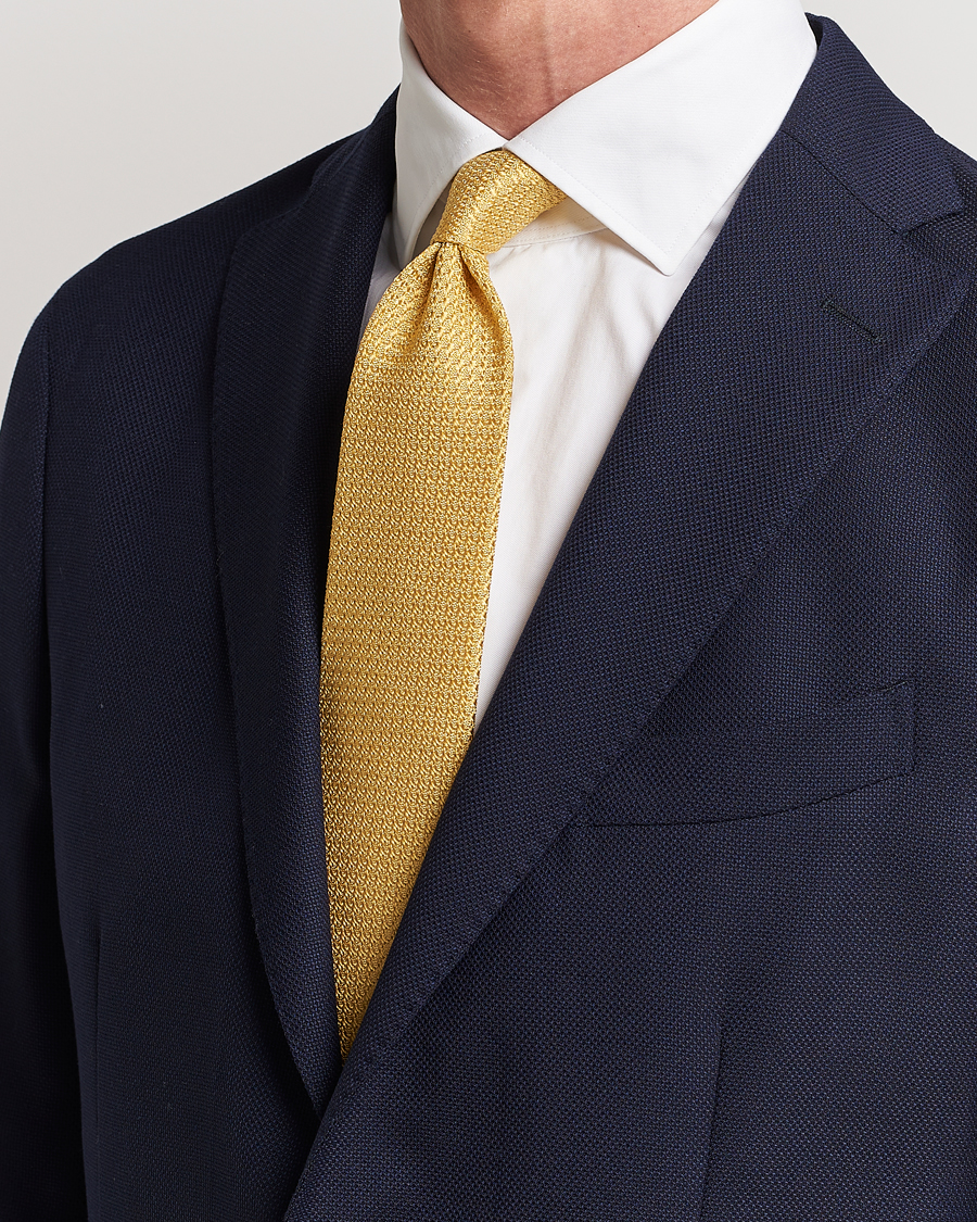 yellow grenadine tie
