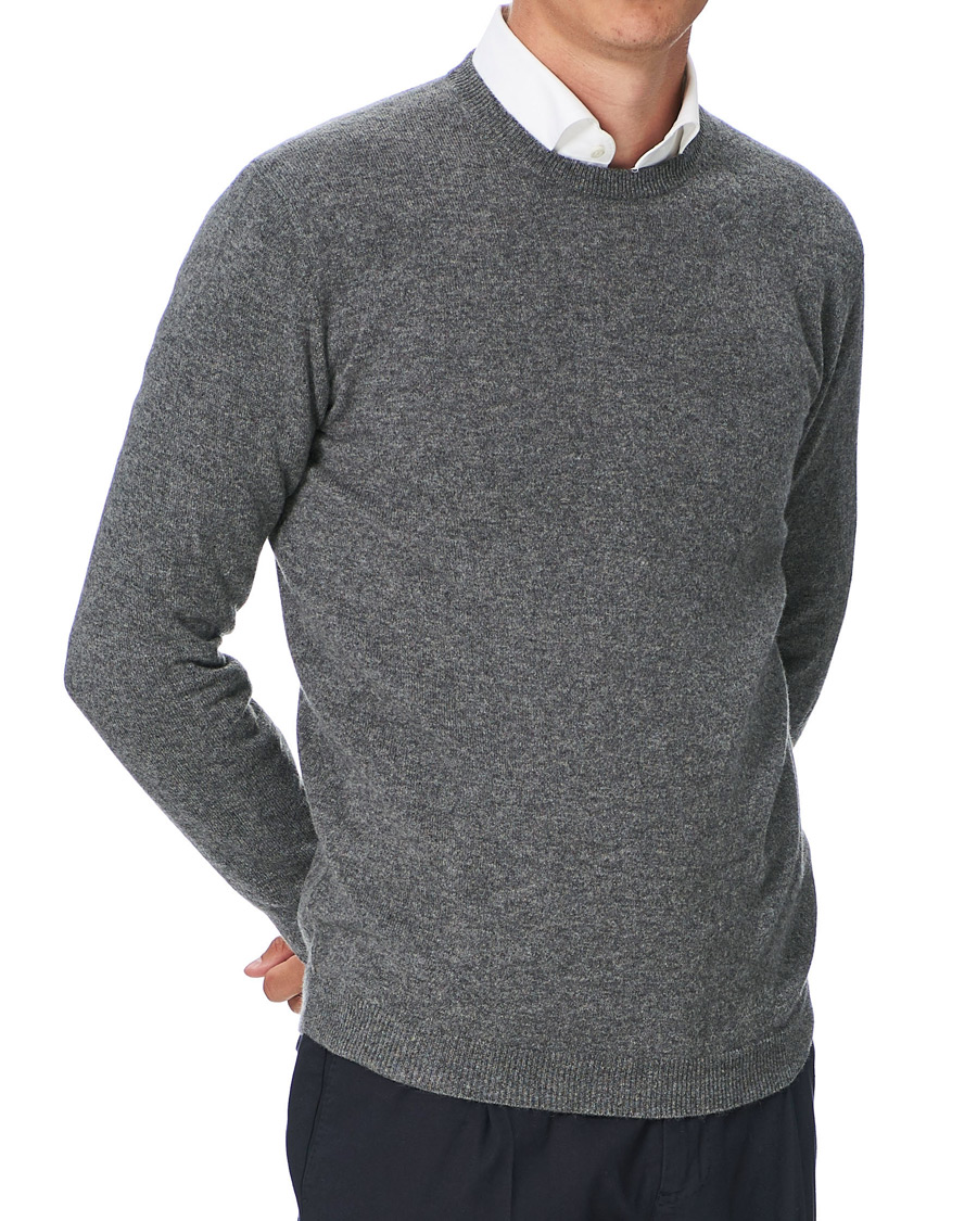 Men | Sweaters & Knitwear | People's Republic of Cashmere | Cashmere Roundneck Heather Grey