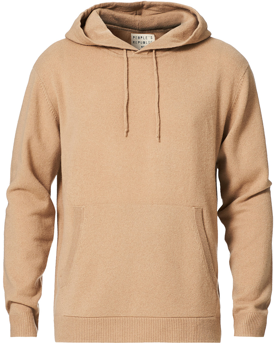Men | Sweaters & Knitwear | People's Republic of Cashmere | Cashmere Hoodie Camel