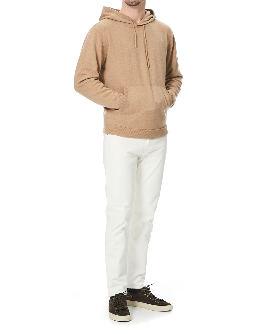 Men | Sweaters & Knitwear | People's Republic of Cashmere | Cashmere Hoodie Camel