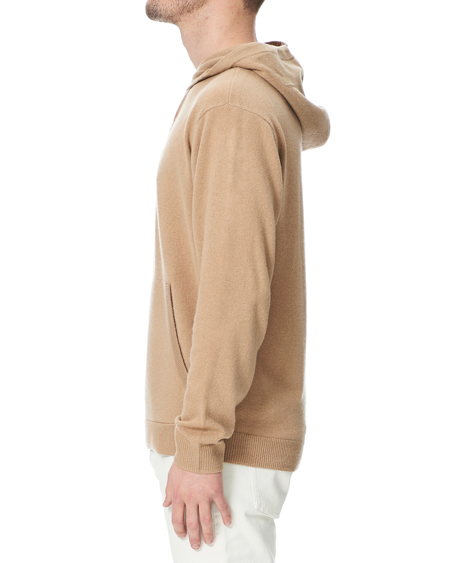 Men | Sweaters & Knitwear | People's Republic of Cashmere | Cashmere Hoodie Camel