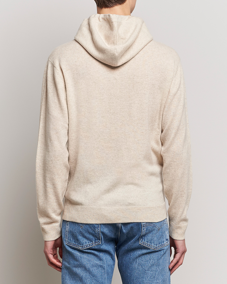 Men | Sweaters & Knitwear | People's Republic of Cashmere | Cashmere Hoodie Oatmilk