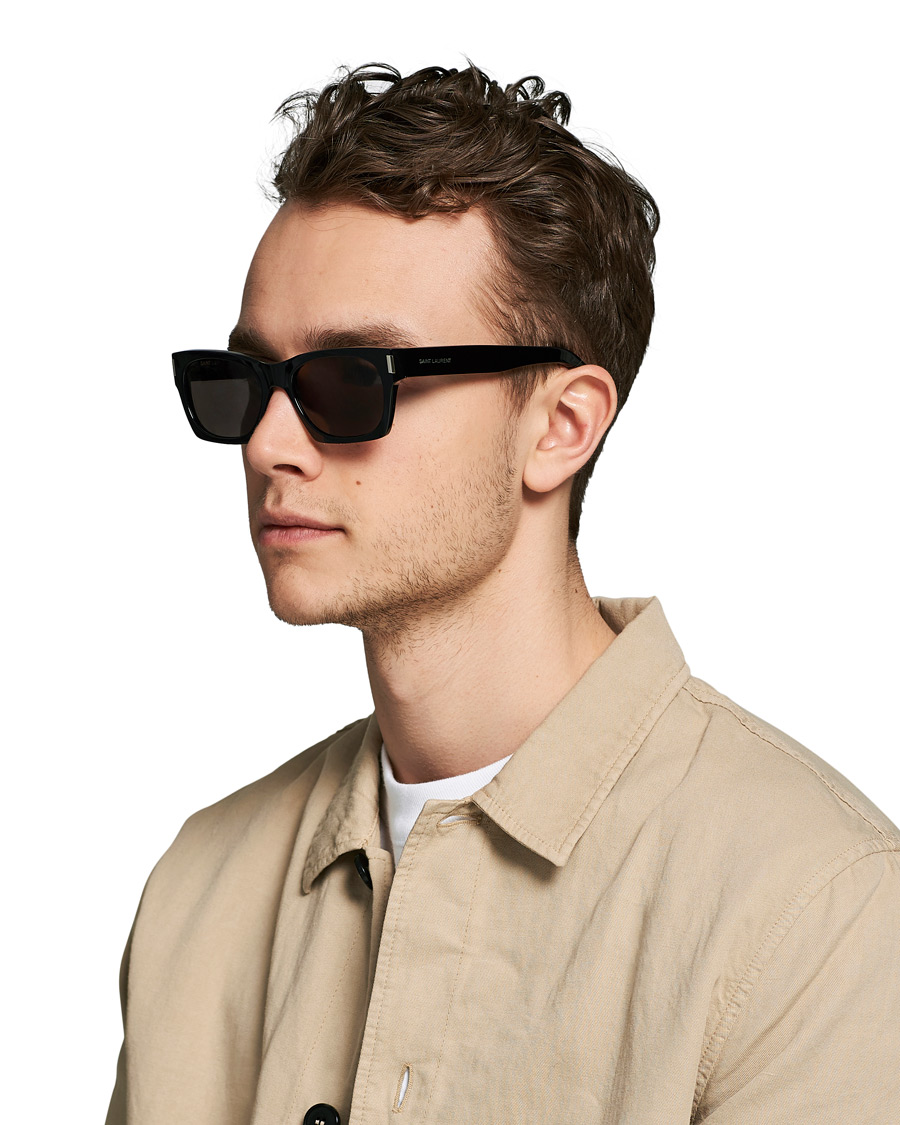 Saint Laurent SL 402 Sunglasses Black at CareOfCarl.com