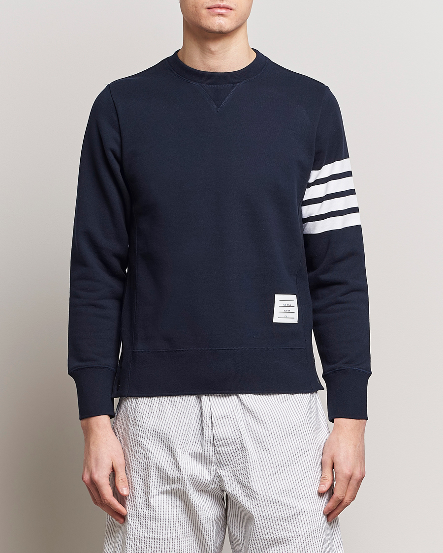 Men | Sweatshirts | Thom Browne | 4 Bar Sweatshirt Navy