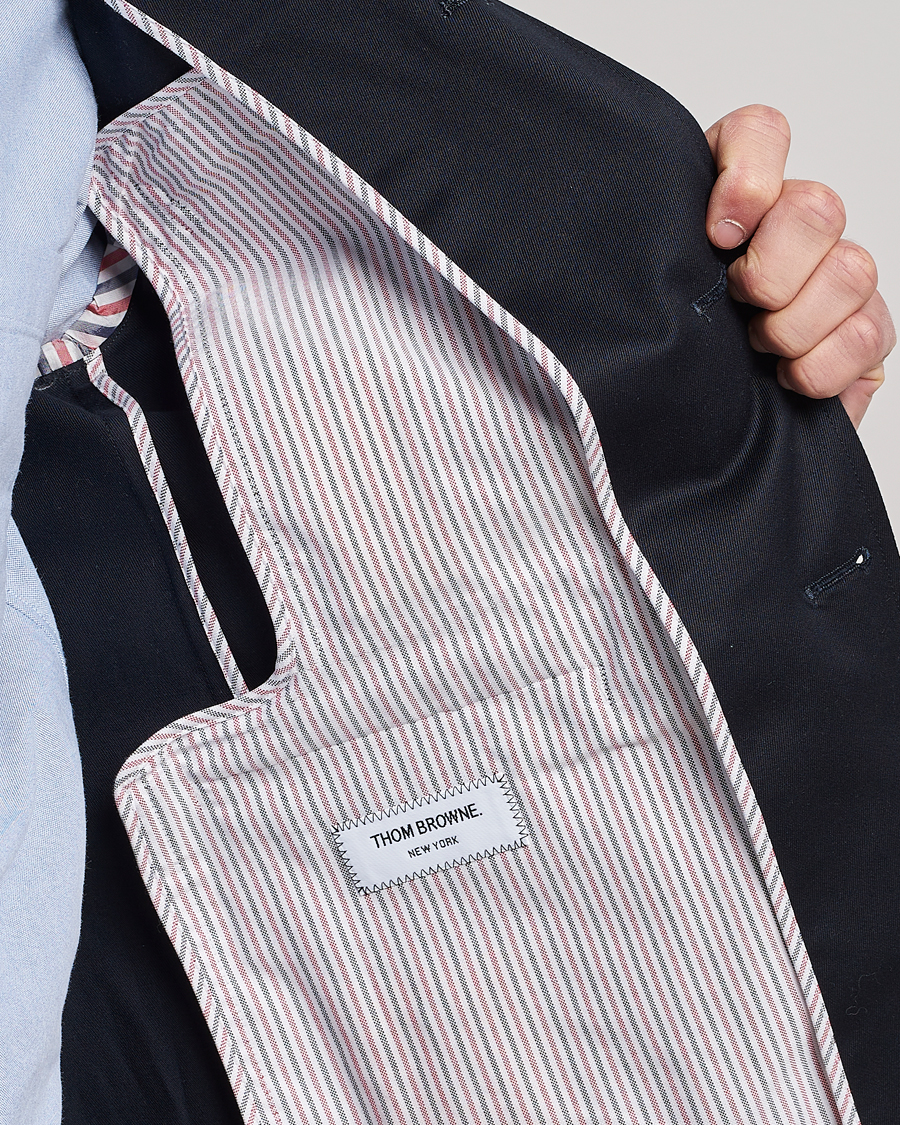 Men | Blazers | Thom Browne | Unconstructed Cotton Blazer Navy