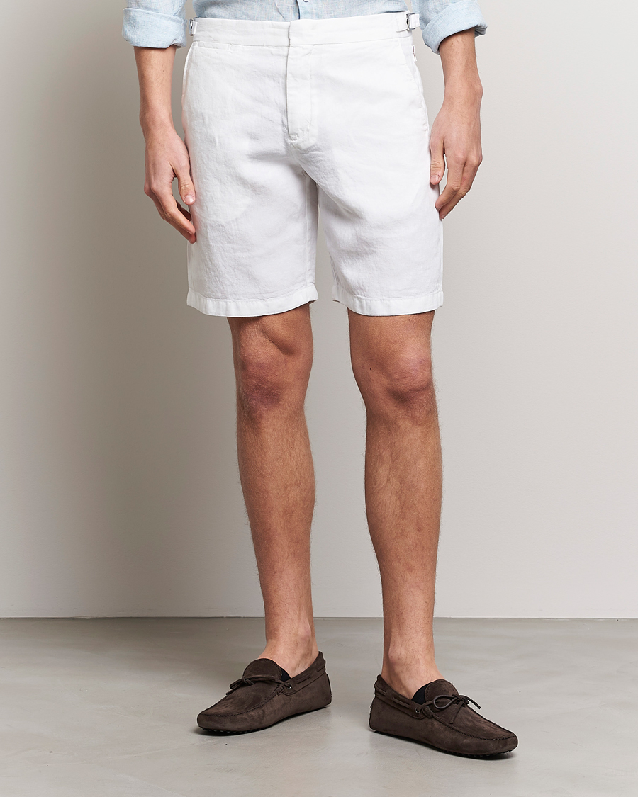 Men | Linen Shorts | Orlebar Brown | Norwich Linen Shorts White
