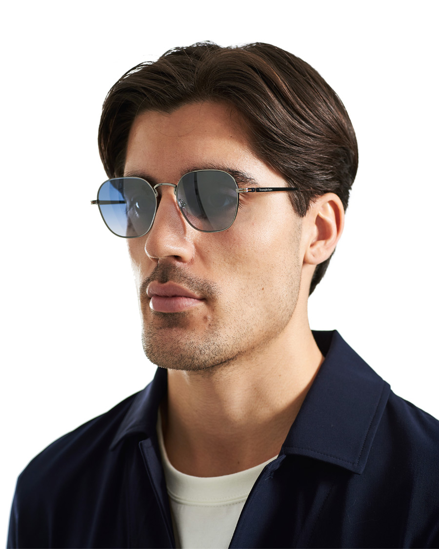 Men |  | Ermenegildo Zegna | EZ0174 Sunglasses Shiny Palladium/Blue Mirror