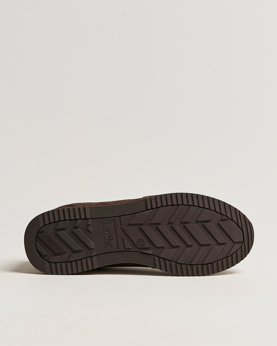 Men | Sneakers | Loake Shoemakers | Bannister Running Sneaker Dark Brown Suede