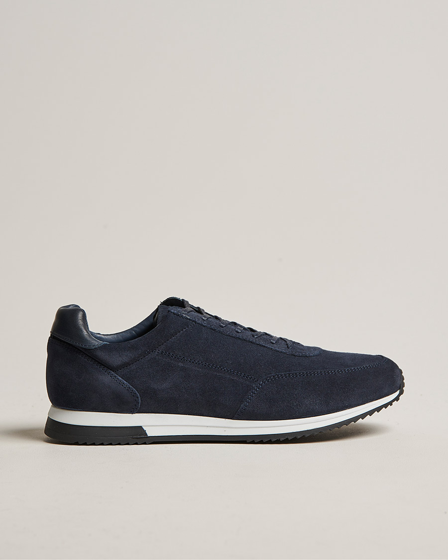 Men | Sneakers | Loake Shoemakers | Bannister Running Sneaker Navy Suede