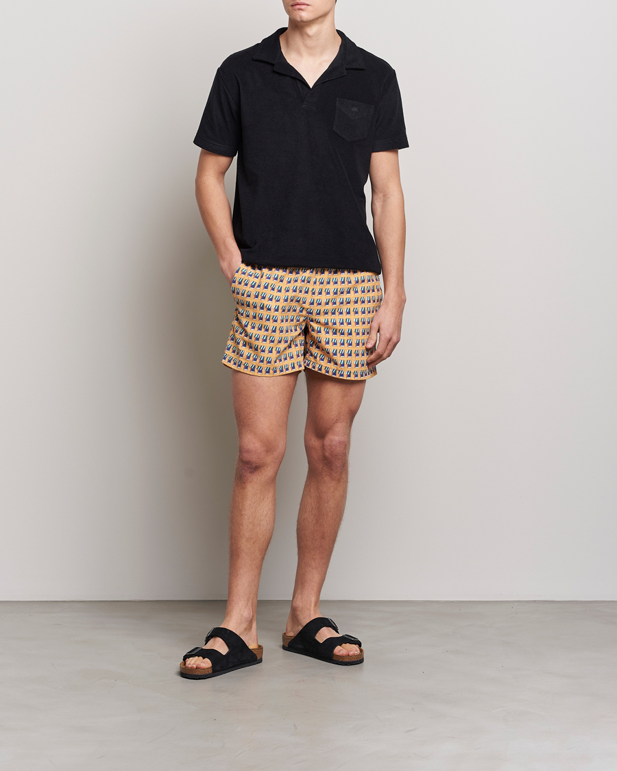 Men | Swimwear | Ripa Ripa | Finestre Sul Mare Printed Swimshorts Yellow