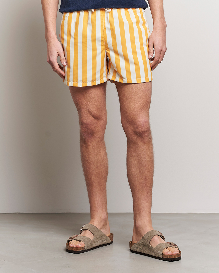 Men | Ripa Ripa | Ripa Ripa | Paraggi Striped Swimshorts Yellow/White