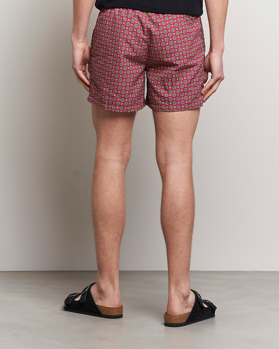 Men | Swimwear | Ripa Ripa | Nicola Radano Colab Printed Swimshorts Bordeaux