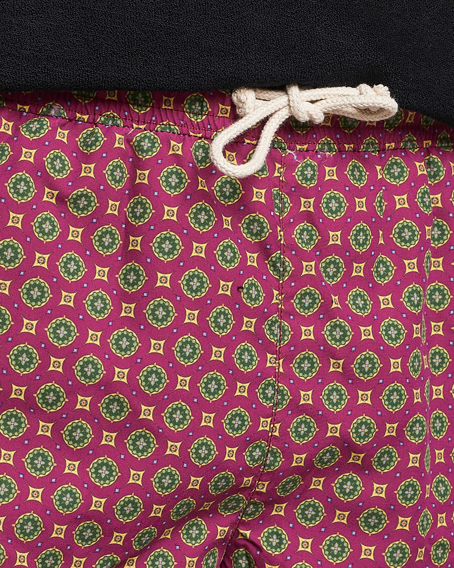 Men | Swimwear | Ripa Ripa | Nicola Radano Colab Printed Swimshorts Bordeaux