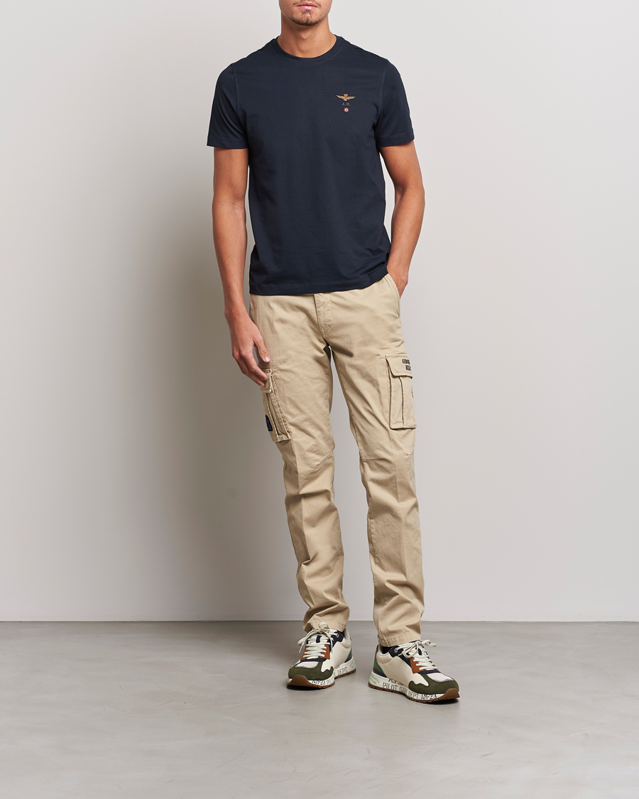 Men | T-Shirts | Aeronautica Militare | TS1580 Crew Neck Tee Navy