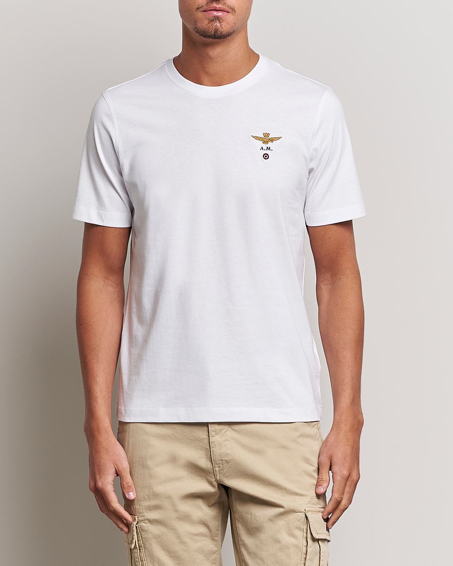 Men | Short Sleeve T-shirts | Aeronautica Militare | TS1580 Crew Neck Tee White