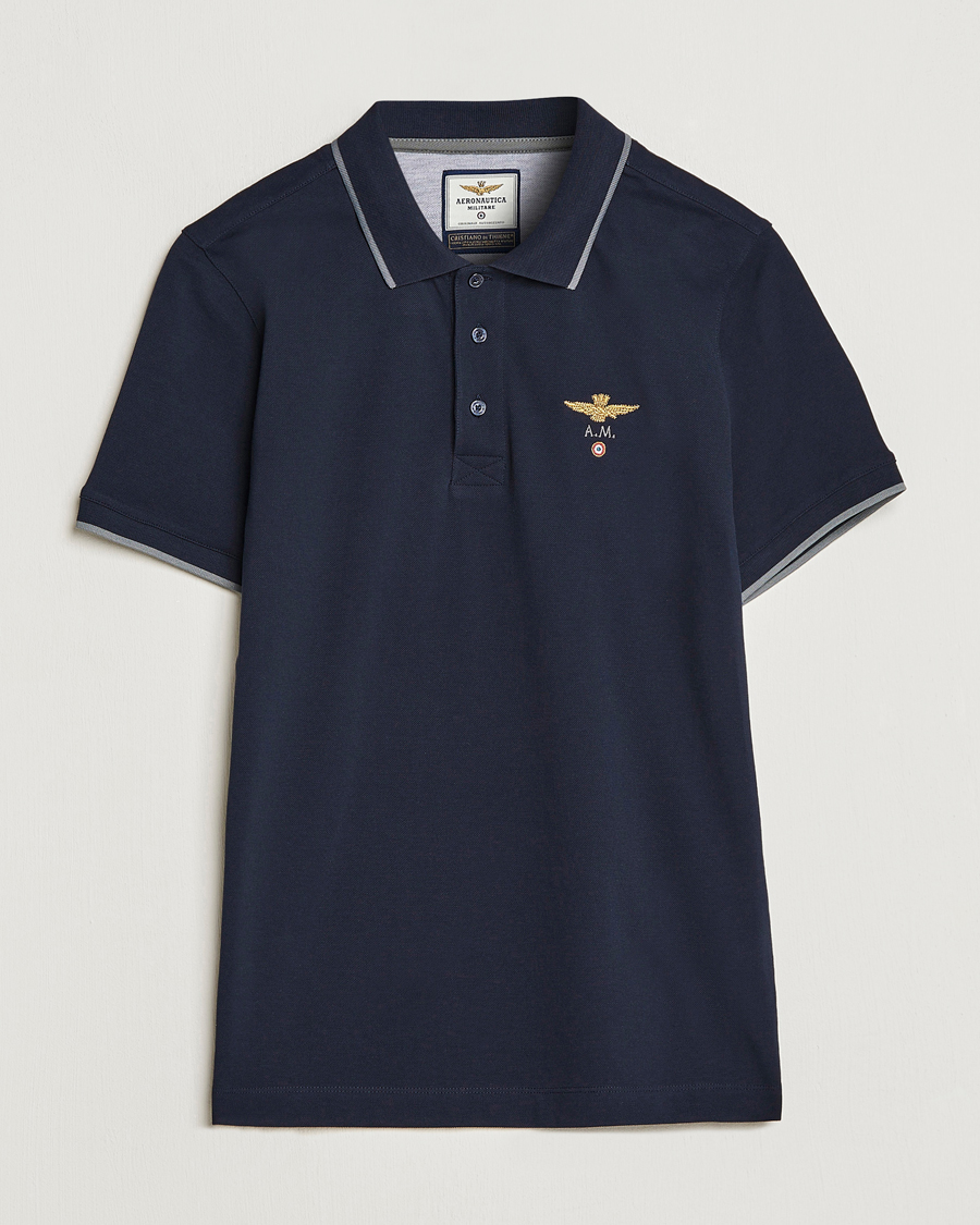 Men | Polo Shirts | Aeronautica Militare | PO1308 Polo Blue Black