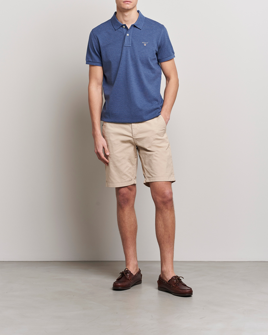 Men | Polo Shirts | GANT | The Original Polo Marine Melange