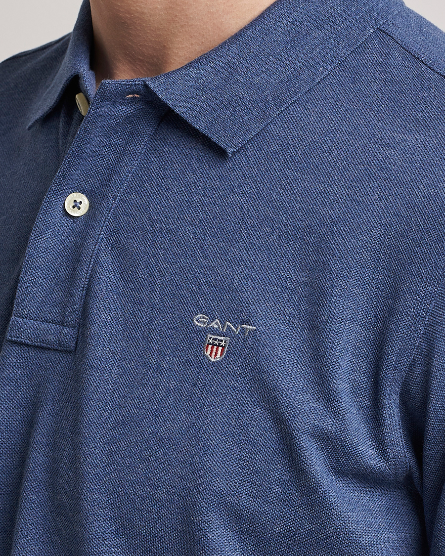 Men | Polo Shirts | GANT | The Original Polo Marine Melange