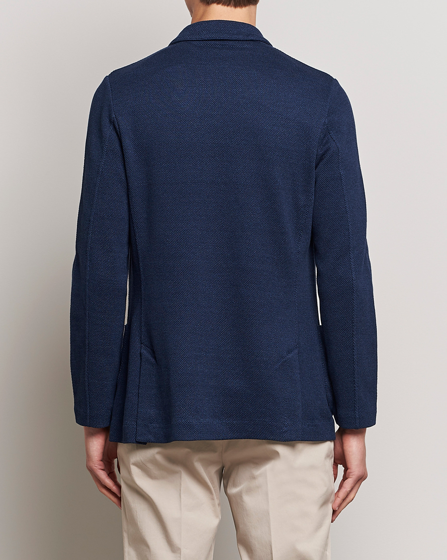 Men | Blazers | Gran Sasso | Structured Cotton/Linen Blazer Navy