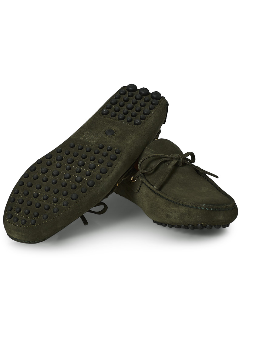 Men | The Summer Collection | Car Shoe | Driver Moccasin Dark Green Suede