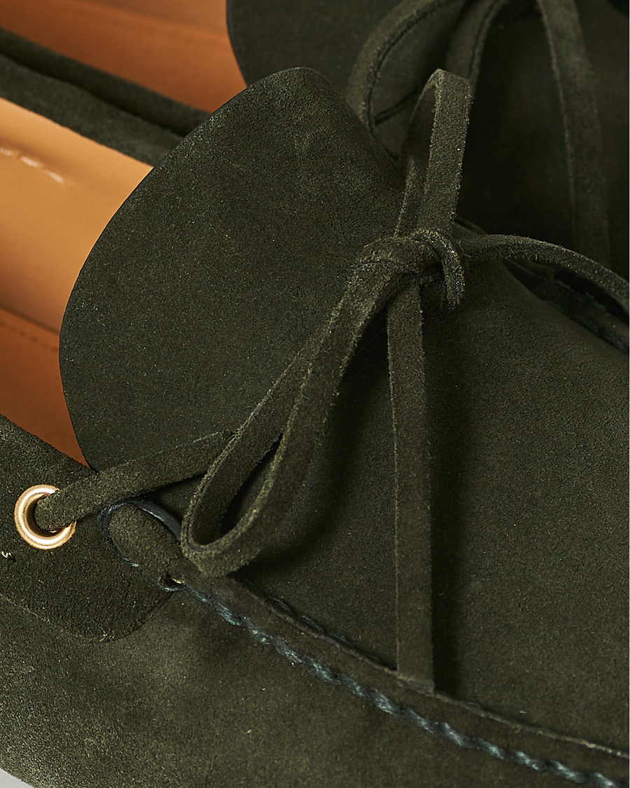 Men | Car Shoe Driver Moccasin Dark Green Suede | Car Shoe | Driver Moccasin Dark Green Suede