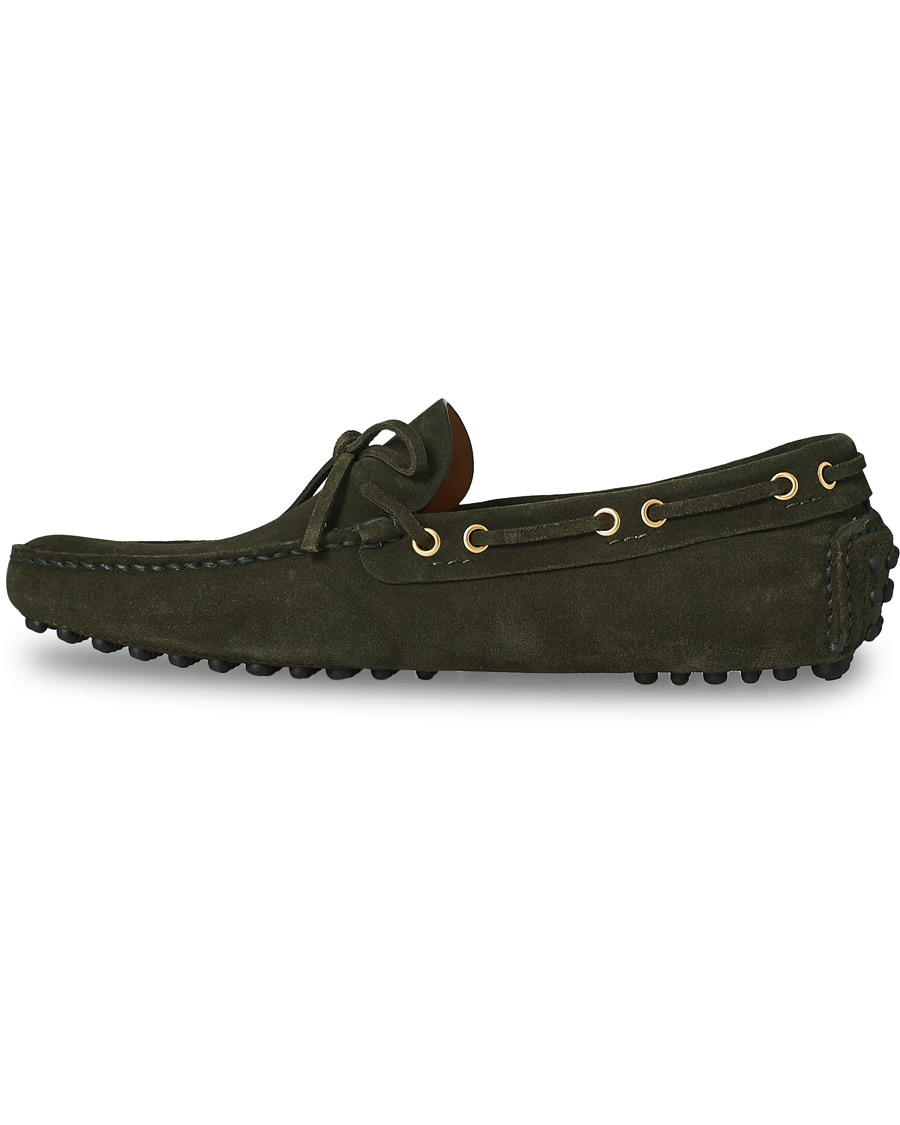Men | Car Shoe Driver Moccasin Dark Green Suede | Car Shoe | Driver Moccasin Dark Green Suede