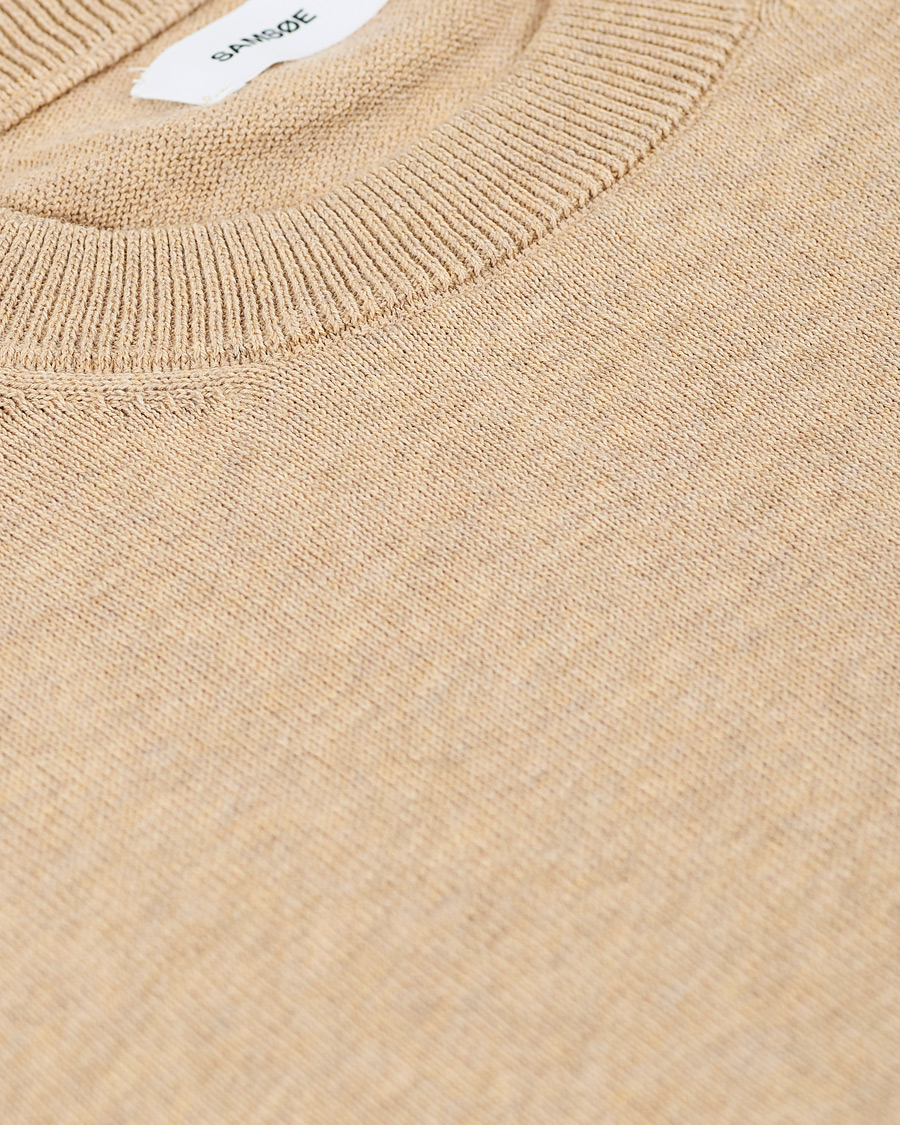Men | Sweaters & Knitwear | Samsøe Samsøe | Samsøe & Samsøe Thijs Cotton/Cashmere Crew Neck Humus