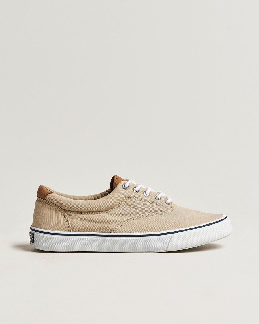 Men | Sperry Striper II Canvas Sneaker Beige | Sperry | Striper II Canvas Sneaker Beige