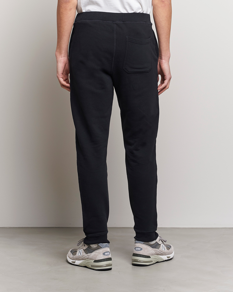 Men | Trousers | Sunspel | Cotton Loopback Track Pants Black