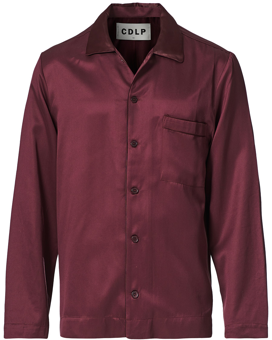 Men | Pyjama Tops | CDLP | Home Suit Long Sleeve Top Burgundy
