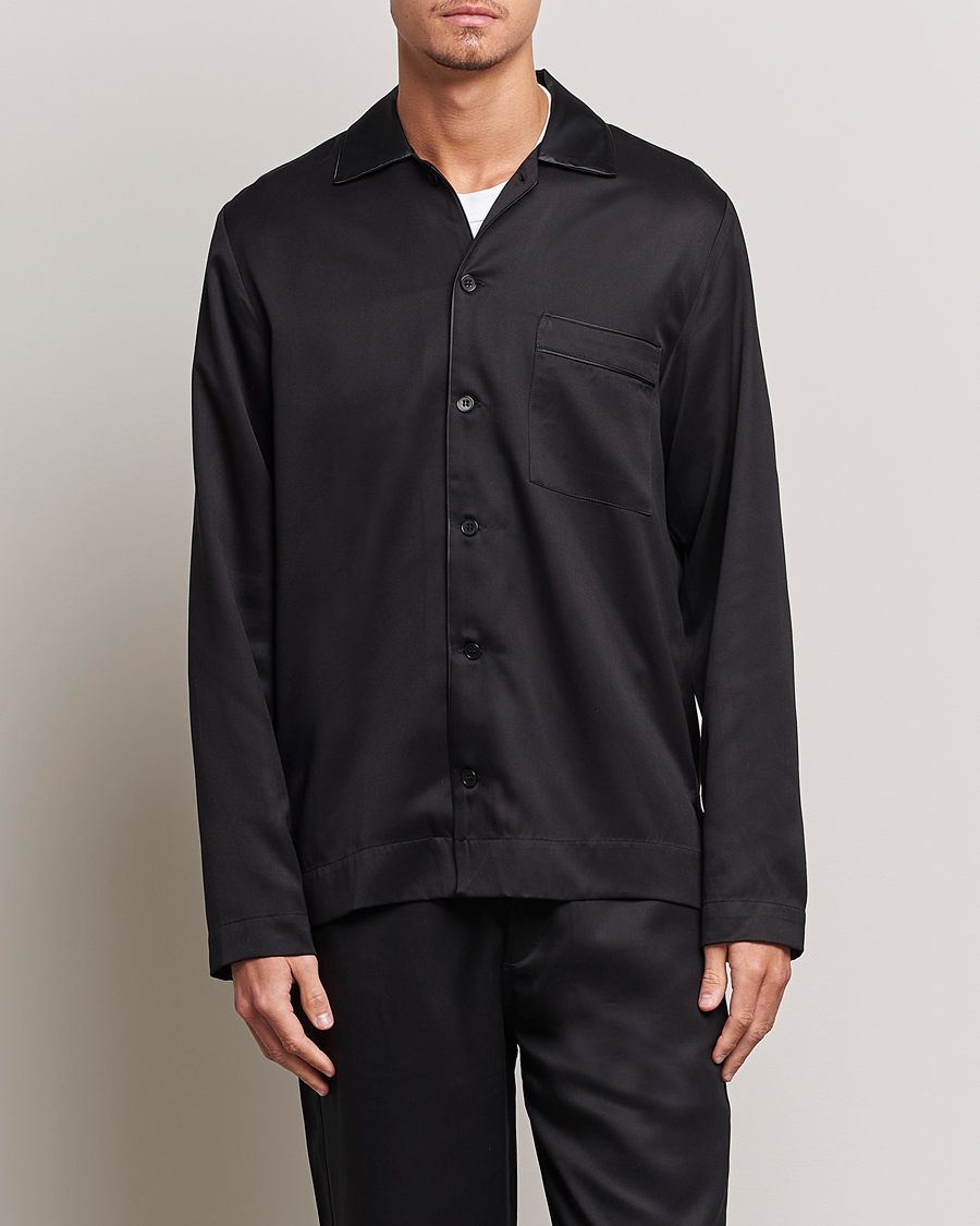 Men | Pyjama Tops | CDLP | Home Suit Long Sleeve Top Black