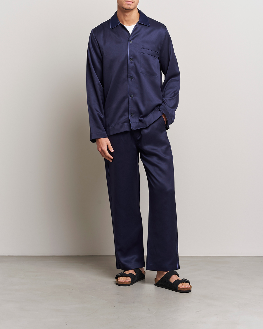 Men | Pyjamas & Robes | CDLP | Home Suit Long Sleeve Top Navy Blue