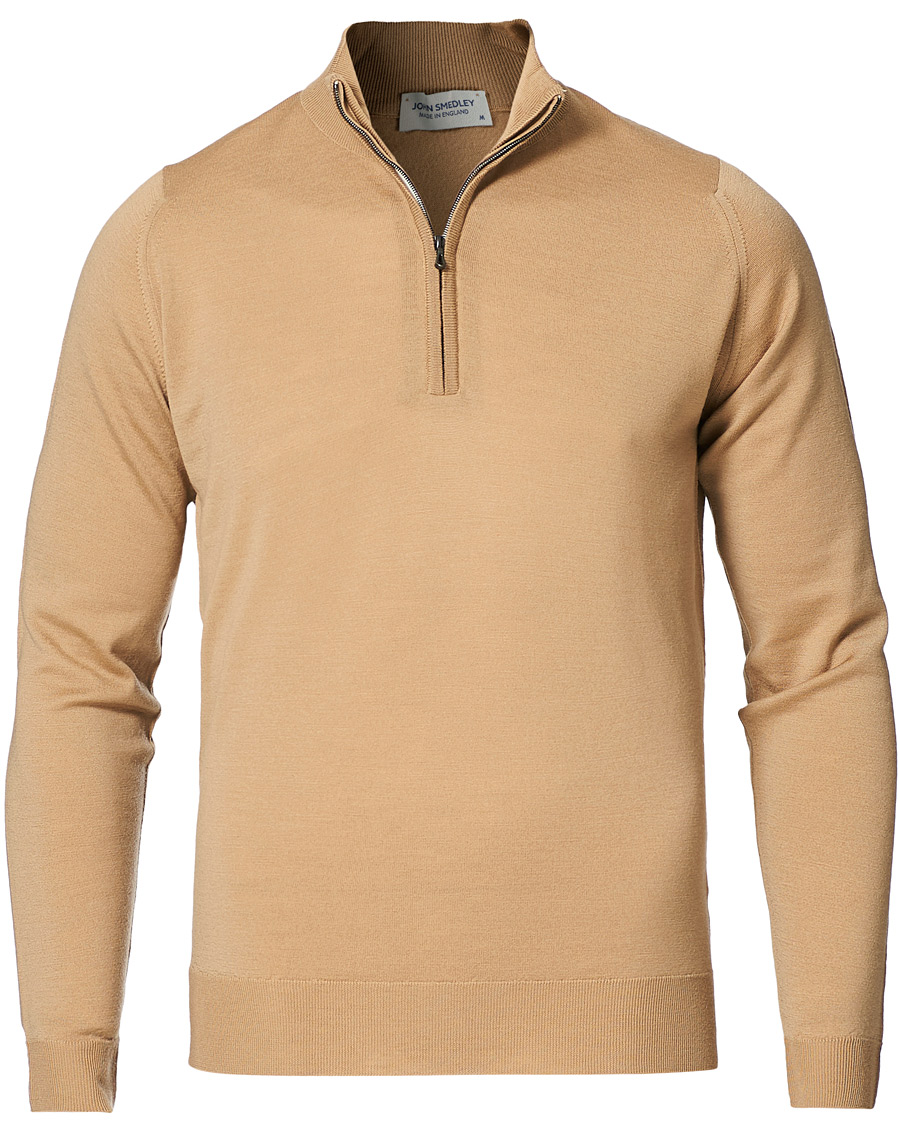 John Smedley Barrow Merino Wool Half-zip Sweater in Grey for Men Mens Clothing Sweaters and knitwear Zipped sweaters 