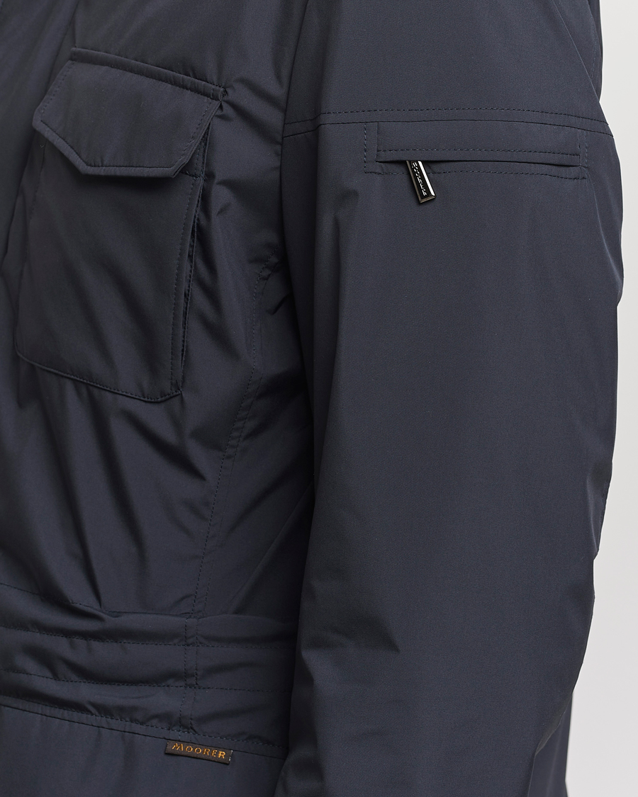 Men | Coats & Jackets | MooRER | Waterproof Nylon Field Jacket Navy