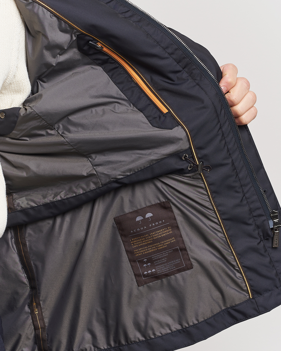 Men | Coats & Jackets | MooRER | Waterproof Nylon Field Jacket Navy