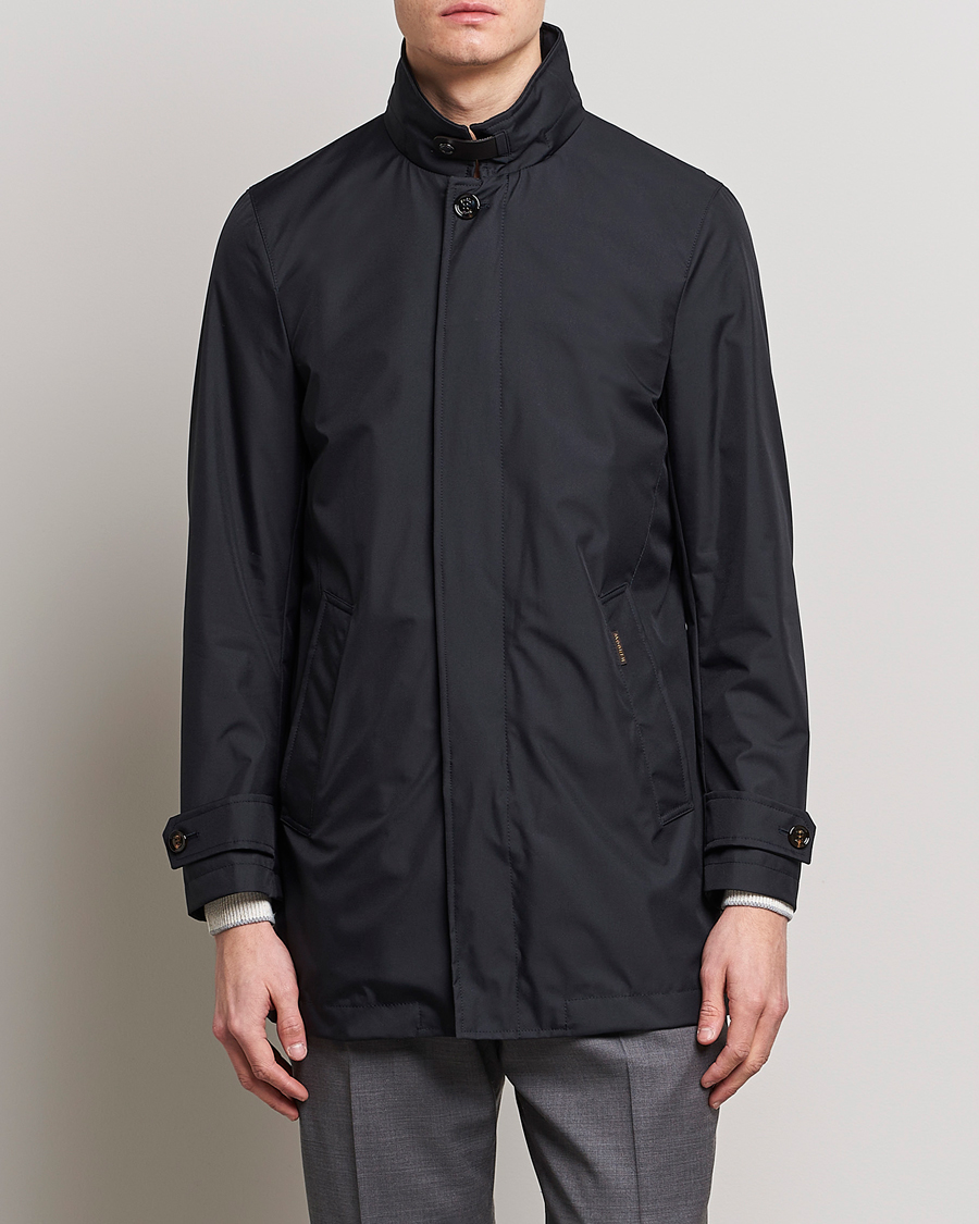 Men | Coats & Jackets | MooRER | Waterproof Car Coat Navy