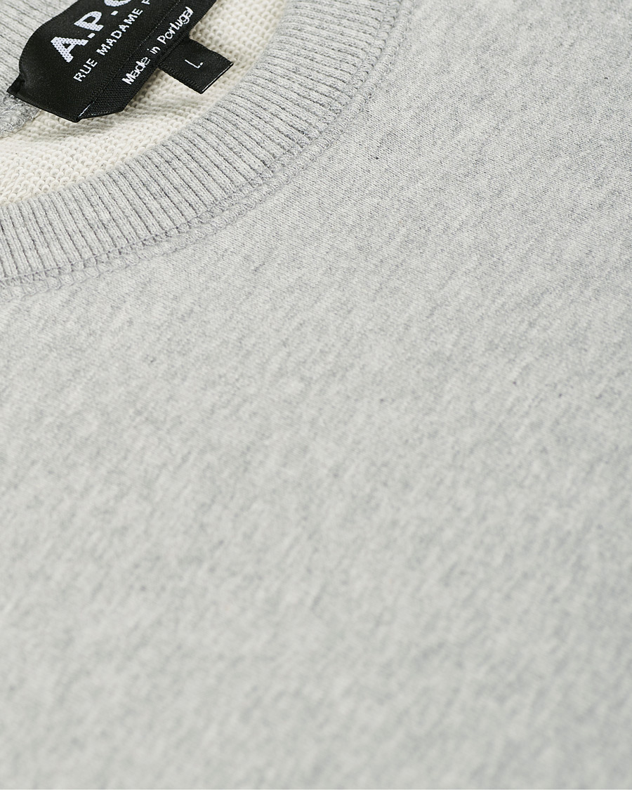 Men | Sweaters & Knitwear | A.P.C. | Item Crew Neck Sweatshirt Heather Grey
