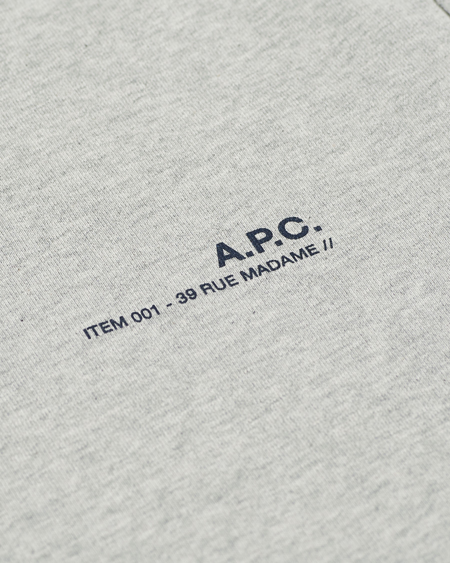Men | Sweaters & Knitwear | A.P.C. | Item Crew Neck Sweatshirt Heather Grey